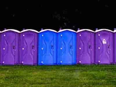 Lineup of Porta Potties
